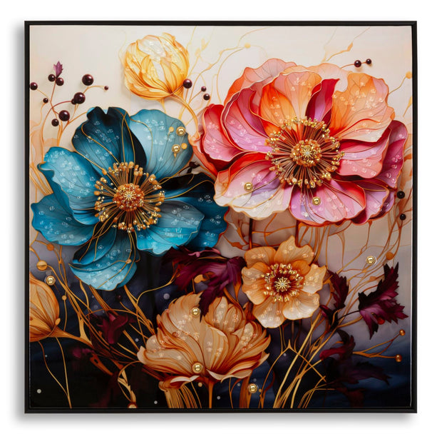 Wandbild Narcy Blumen 82 cm A – Leinwandbild Deko