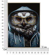 Wandbild Eule 73 cm – Leinwandbild Deko