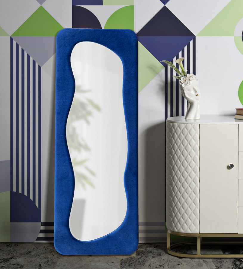 Wandspiegel Theodor Blau 160 cm