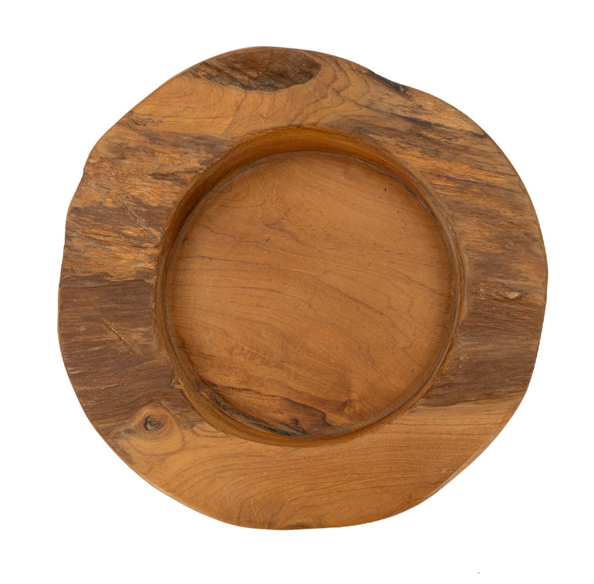 Dekotablett Erusi Braun 6 cm Ø20 cm – Dekotablett