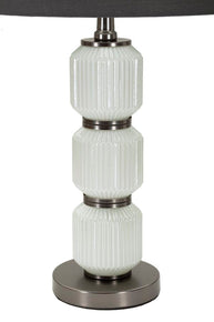 Tischlampe Bright Three Weiß Grau 57 cm – Tischleuchte