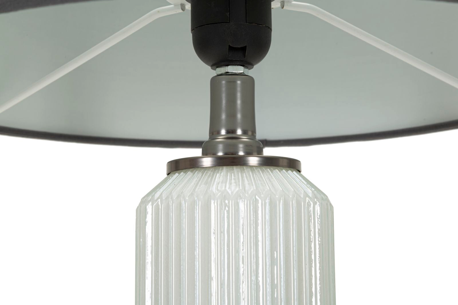 Tischlampe Bright Three Weiß Grau 57 cm – Tischleuchte
