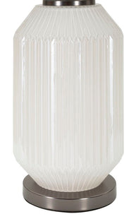 Tischlampe Brighty Weiß Grau 65 cm – Tischleuchte