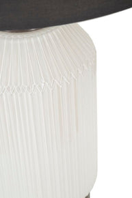 Tischlampe Brighty Weiß Grau 65 cm – Tischleuchte