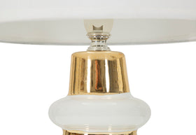 Tischlampe Liara Weiß Gold 32 cm – Tischleuchte