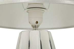 Tischlampe Emmi Weiß Silber 45 cm – Tischleuchte