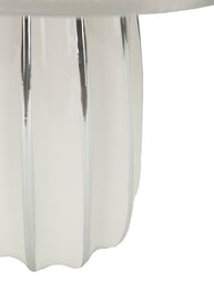 Tischlampe Emmi Weiß Silber 45 cm – Tischleuchte