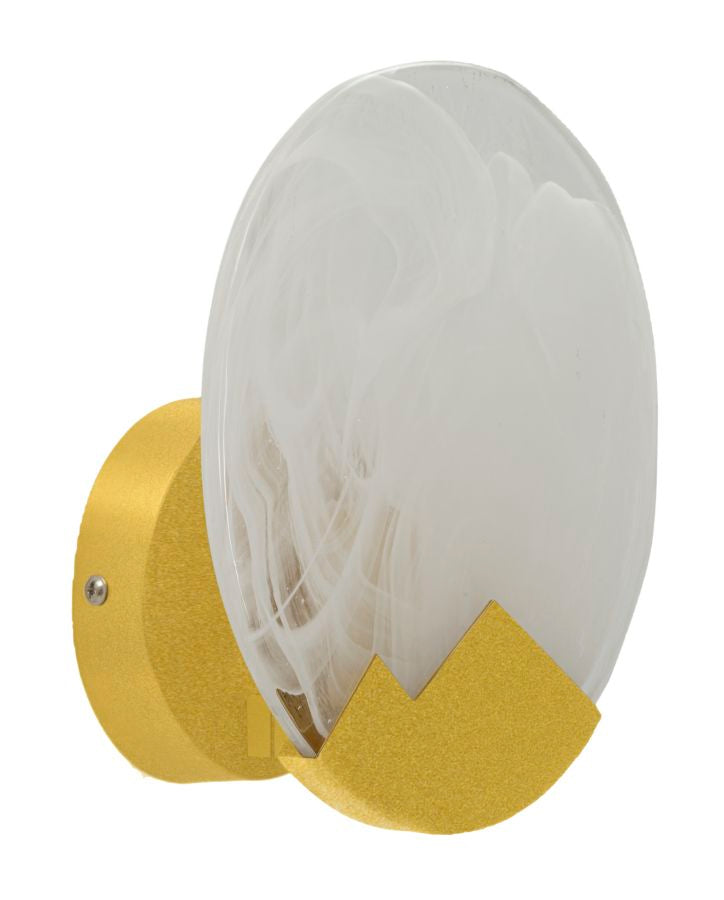 Wandleuchte Moon Gold Weiß 10 cm – Wandlampe