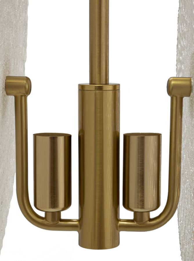 Deckenleuchte Gold Weiß 80 cm – Deckenlampe