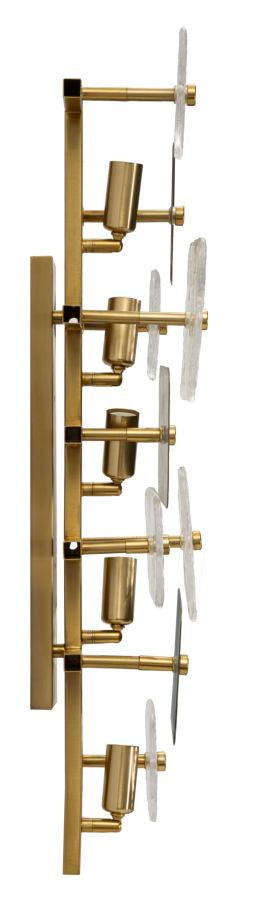 Wandleuchte Glassy Gold Natur 76 cm – Wandlampe