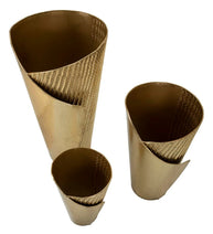 Bodenvase Flosty Gold 3er Set 75 cm