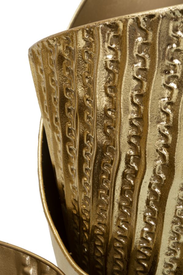 Bodenvase Flosty Gold 3er Set 75 cm