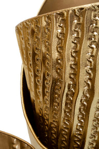 Bodenvase Flosty Gold 3er Set 75 cm