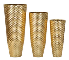Bodenvase Glotty Gold 3er Set 110 cm