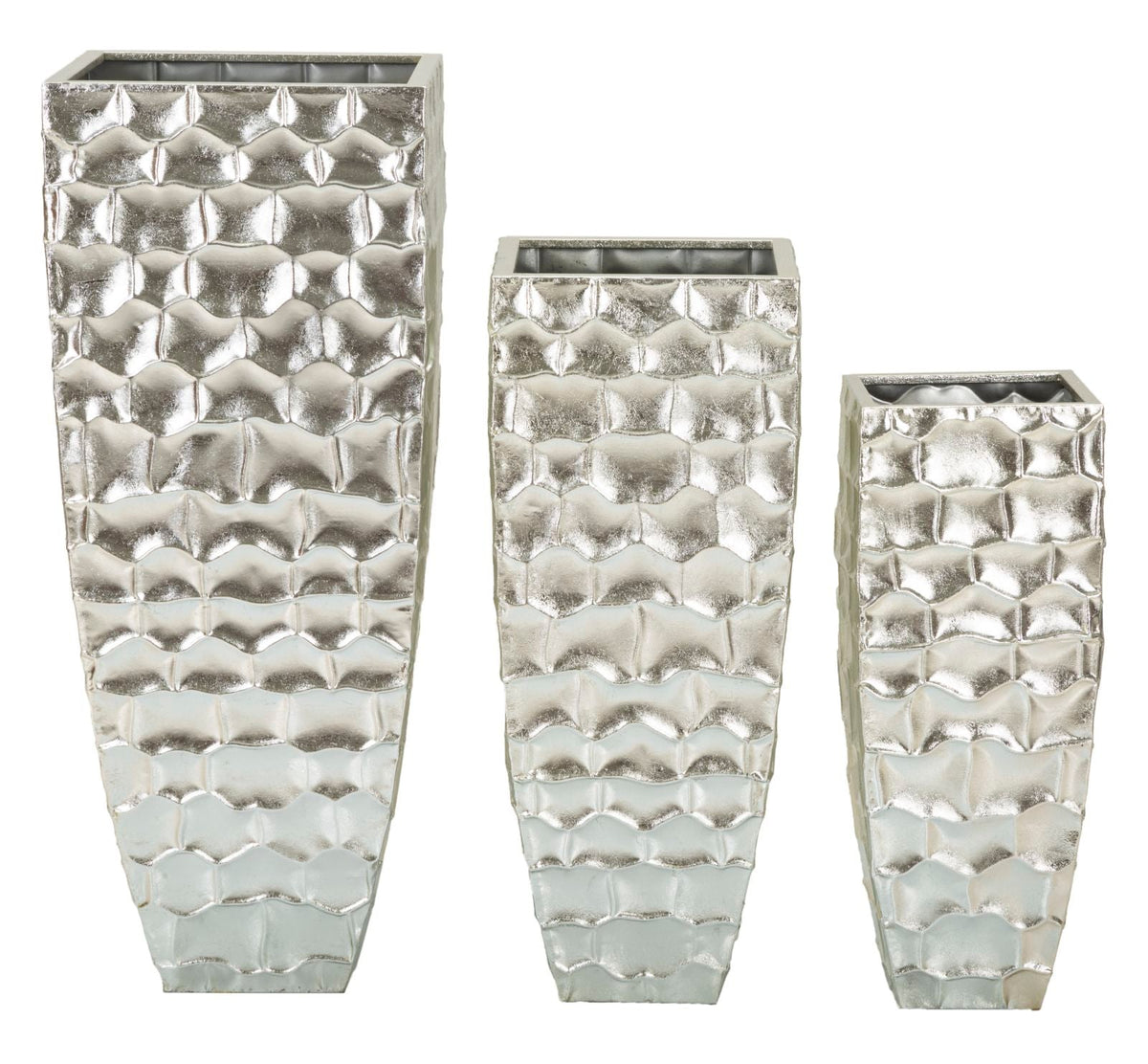 Bodenvase Argy Silber 3er Set 90,8 cm