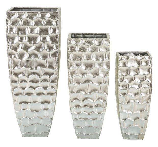 Bodenvase Argy Silber 3er Set 90,8 cm