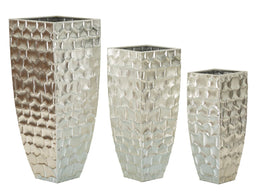 Bodenvase Argy Silber 3er Set 90,8 cm
