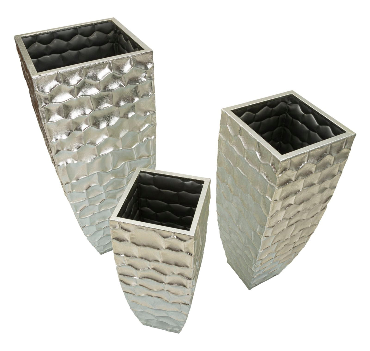 Bodenvase Argy Silber 3er Set 90,8 cm