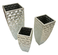 Bodenvase Argy Silber 3er Set 90,8 cm