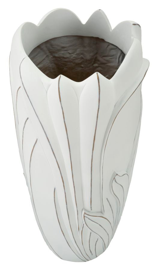 Blumenvase Gardy Weiß 69 cm