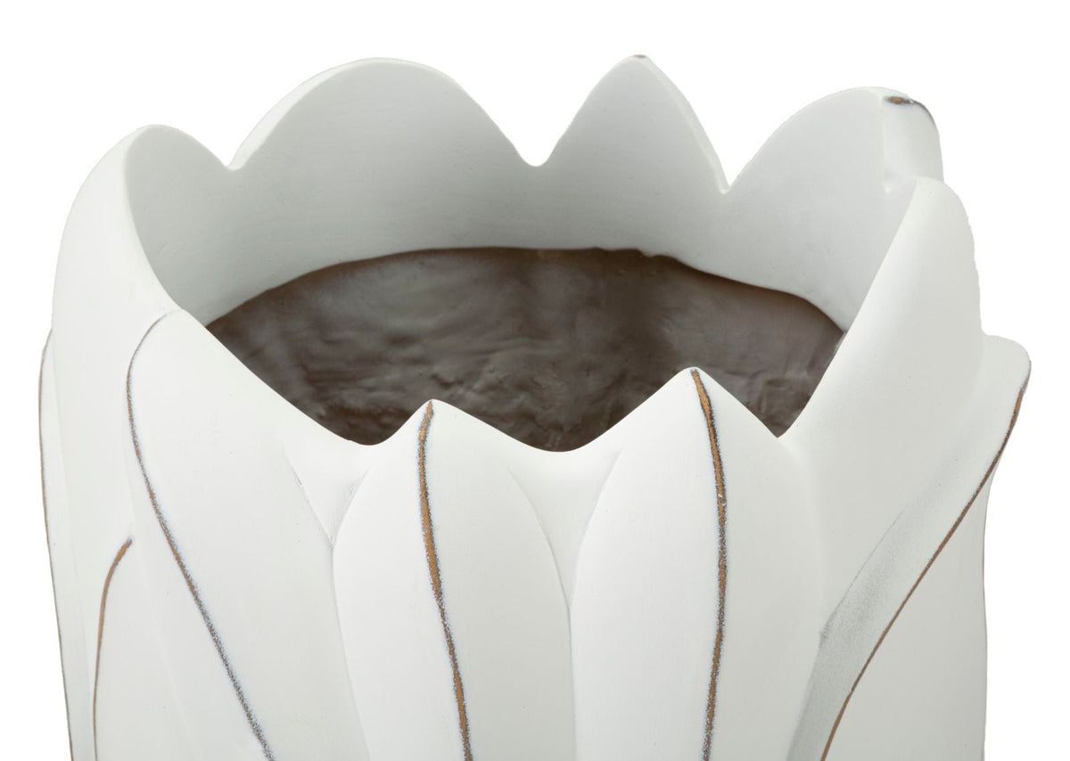 Blumenvase Gardy Weiß 69 cm