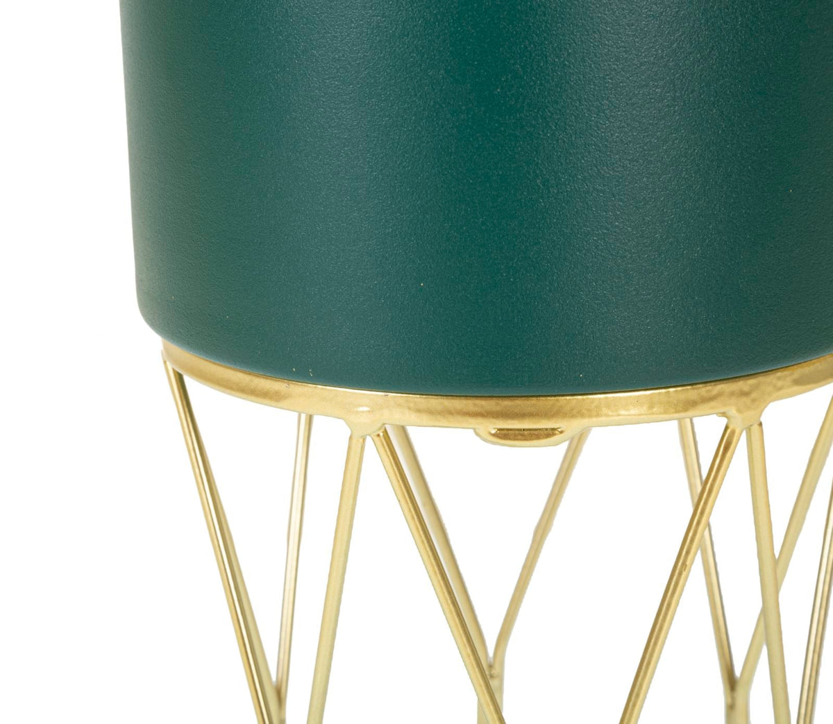 Blumenständer Geometrisch Grün Gold 70 cm – Pflanzenständer