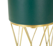 Blumenständer Geometrisch Grün Gold 70 cm – Pflanzenständer