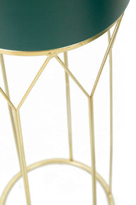 Blumenständer Geometrisch Grün Gold 70 cm – Pflanzenständer