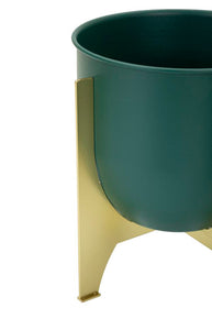 Blumenständer Grent Grün Gold 2er Set Groß – Pflanzenständer