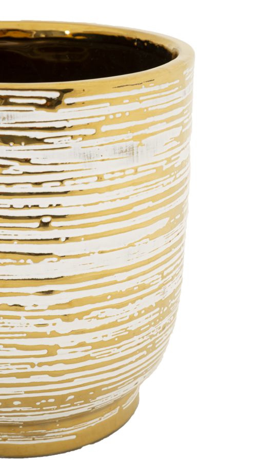 Vase Melody Weiß Gold 2er Set – Blumenvase Deko