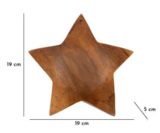 Dekofigur Stern Braun 19 cm – Skulptur Deko