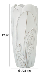 Blumenvase Gardy Weiß 69 cm