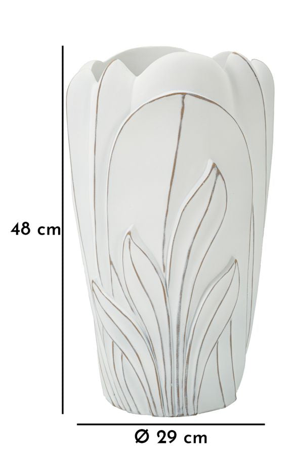 Blumenvase Gardy Weiß 48 cm
