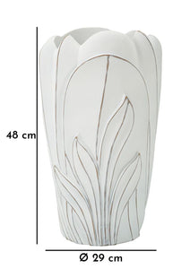 Blumenvase Gardy Weiß 48 cm