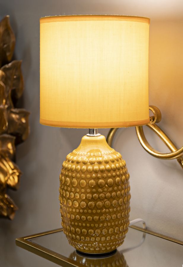 Tischlampe Senfgelb 30,5 cm – Tischleuchte