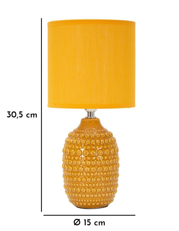 Tischlampe Senfgelb 30,5 cm – Tischleuchte