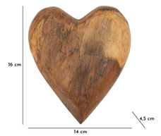 Dekofigur Herz Braun 4,5 cm – Skulptur Deko