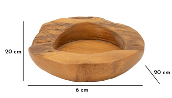 Dekotablett Erusi Braun 6 cm Ø20 cm – Dekotablett