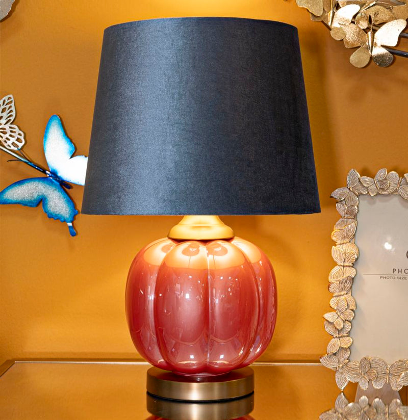 Tischlampe Kugel Rot Blau 50 cm – Tischleuchte