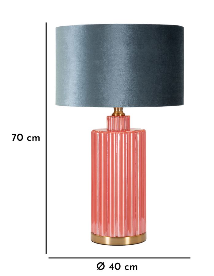 Tischlampe Helene Tower Rot Blau 70 cm – Tischleuchte