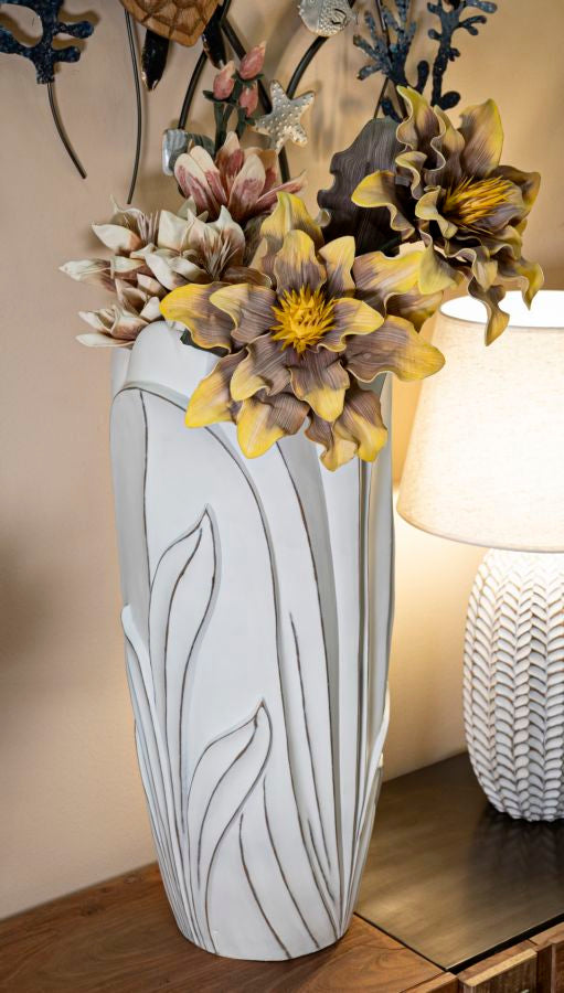 Blumenvase Gardy Weiß 69 cm