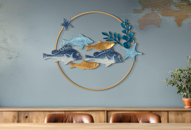 Wandpaneel Fische Bunt 63 cm – Wanddeko