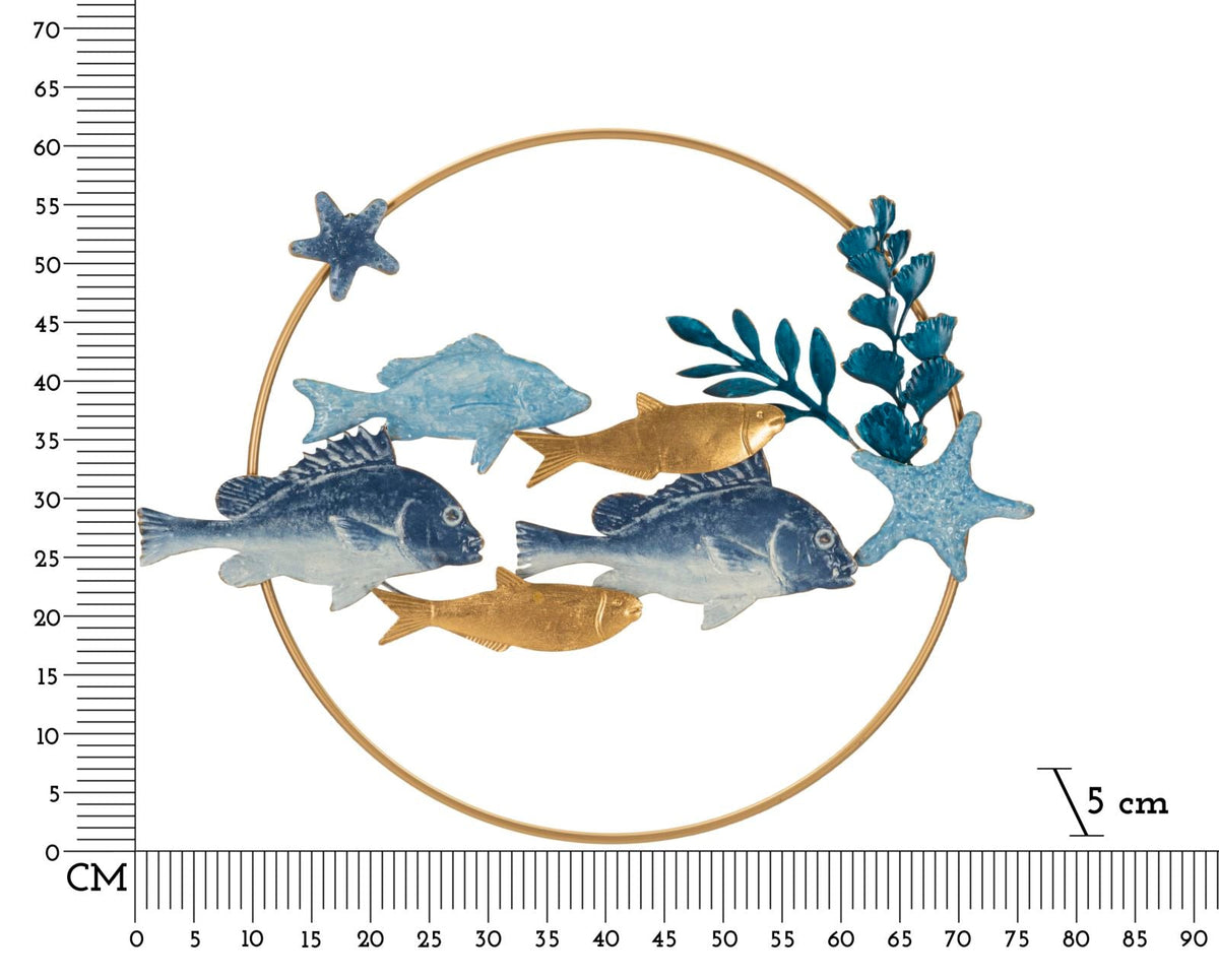 Wandpaneel Fische Bunt 63 cm – Wanddeko