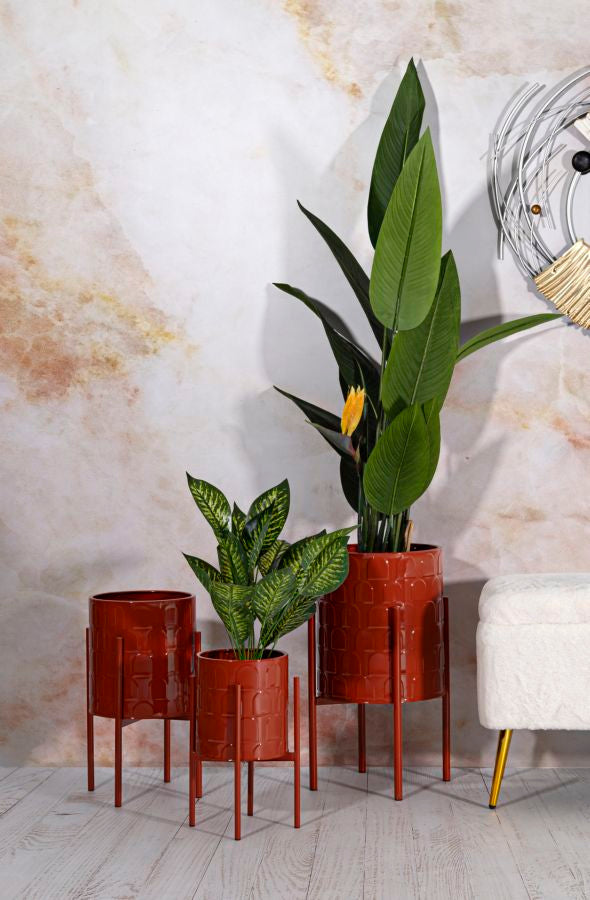 Blumenständer Bogen Rot 56,5 cm – Pflanzenständer