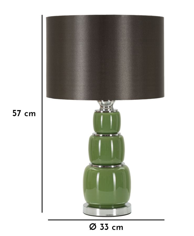 Tischlampe Eva Three Weiß Grau 57 cm – Tischleuchte
