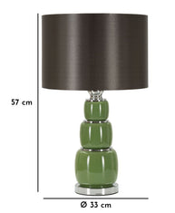 Tischlampe Eva Three Weiß Grau 57 cm – Tischleuchte