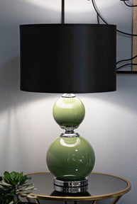 Tischlampe Eva Two Grün Grau 65 cm – Tischleuchte