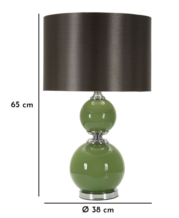 Tischlampe Eva Two Grün Grau 65 cm – Tischleuchte