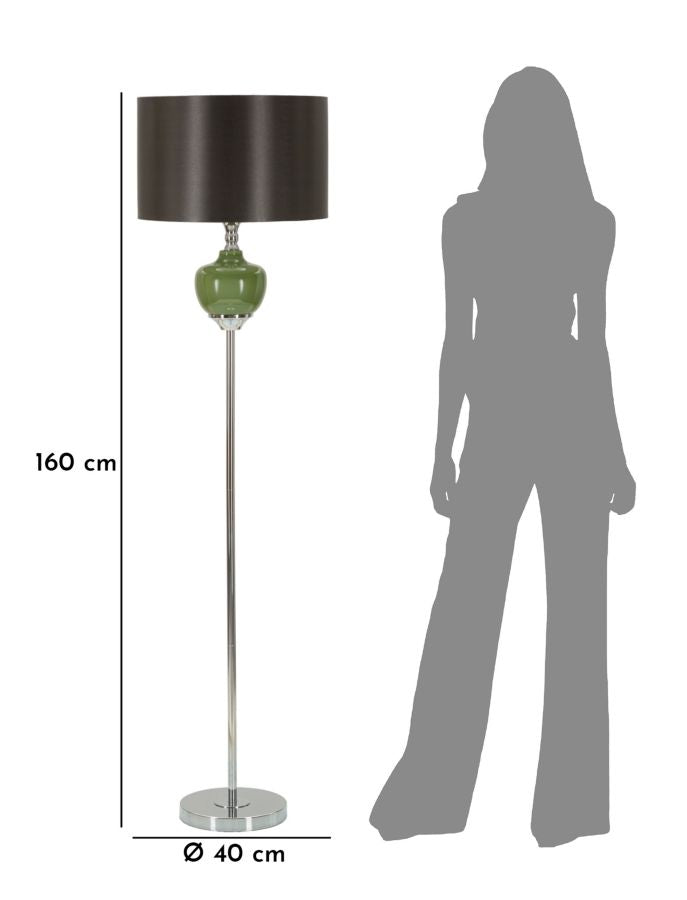 Stehlampe Eva One Grün Grau 160 cm – Stehleuchte