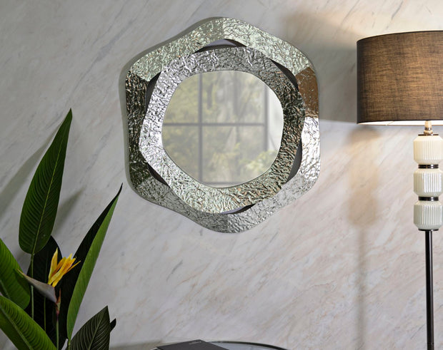 Spiegel Rund Aury Silber 75 cm